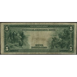 Chicago; 5 dolarów, 1914; numeracja G3478390A, podpisy ...