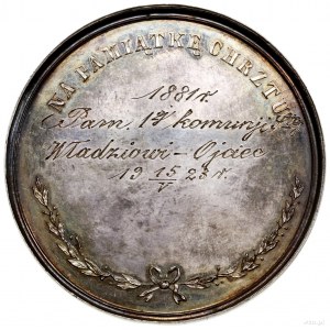 Medal na pamiątkę chrztu, 1872–1879, projektu Józefa Ma...