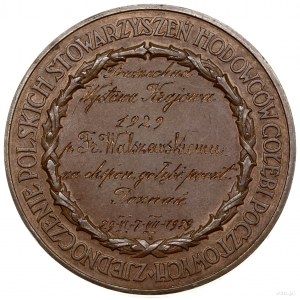 Medal nagrodowy za hodowlę gołębi, 1929, projektu Józef...