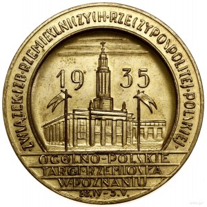 Medal nagrodowy, 1935; Aw: Widok Hali Reprezentacyjnej ...