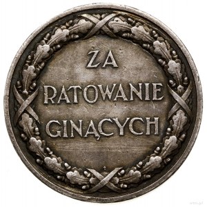 Medal za Ratowanie Ginących, od 1928, Warszawa; Orzeł, ...
