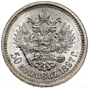 50 kopiejek, 1897 (★), Paryż; Bitkin 197, Kazakov 85; m...