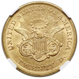 20 dolarów, 1856, Filadelfia; typ Liberty Head;, no mot...