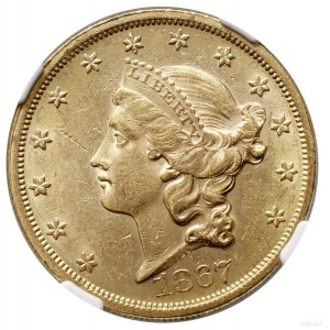 20 dolarów, 1867, Filadelfia; typ Liberty Head, with mo...