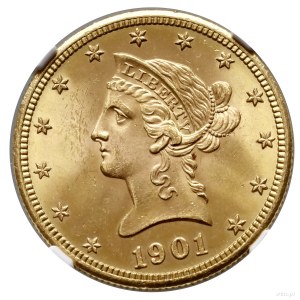 10 dolarów, 1901 S, San Francisco; typ Liberty Head, wi...