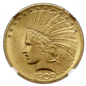 10 dolarów 1909, Filadelfia; typ Indian Head, with mott...