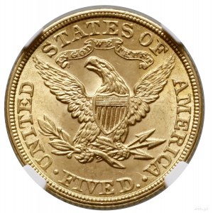 5 dolarów, 1899, Filadelfia; typ Liberty Head, with mot...
