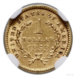 1 dolar, 1853, Filadelfia; typ Liberty Head; Fr. 84, KM...