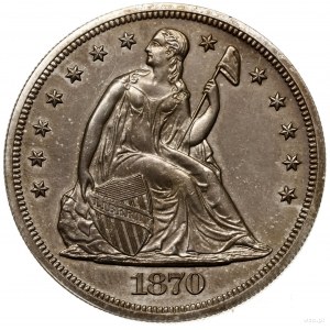 1 dolar, 1870, Filadelfia; typ Seated Liberty – PROOF; ...
