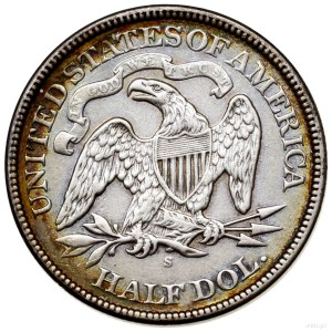 1/2 dolara, 1870 S, San Francisco; typ Liberty Seated -...