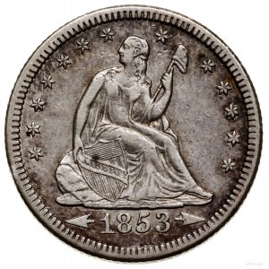 1/4 dolara, 1853 O, Nowy Orlean; typ Liberty Seated – A...