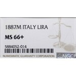 1 lir, 1887 M, Mediolan; Gnecchi 1, KM 24, Pagani 604; ...