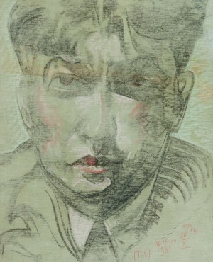 Stanisław Ignacy Witkiewicz (1885 Warszawa - 1939 Jeziory na Polesiu), Portret męski, 16 X 1931 r.