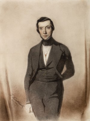 Teofil Kwiatkowski (1809 Pułtusk - 1891 Avallon), Portret mężczyzny, 1841 r.