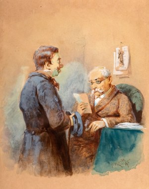 Franciszek Kostrzewski (1826 Warszawa - 1911 tamże), Posłaniec z listem, 1895 r.