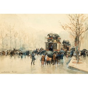 Emile Hoeterickx (1858 Bruksela – 1923 tamże), Paryż w deszczu, 1882 r.