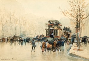 Emile Hoeterickx (1858 Bruksela – 1923 tamże), Paryż w deszczu, 1882 r.