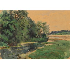 Tadeusz Cieślewski (1870 Warsaw-1956 there), Nad potokiem