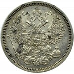 Rosja, Aleksander II, 20 kopiejek 1863 AB, Petersburg, piękny egzemplarz