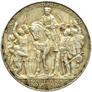 Niemcy, Prusy, Bitwa pod Lipskiem, 3 marki 1913 A, Berlin