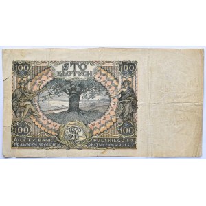 Polska, II RP, 100 złotych 1934, seria CU, destrukt bez nadruku głównego