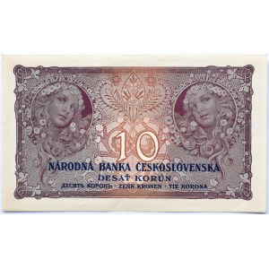 Czechosłowacja, 10 koron 1927, seria S.N 167, UNC