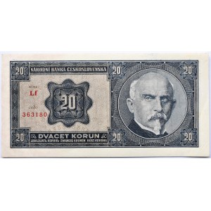 Czechosłowacja, 20 koron 1926, seria Lf, UNC