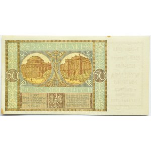 Polska, II RP, 50 złotych 1929, seria EL., okolicznościowy nadruk, Stargard 1972-82