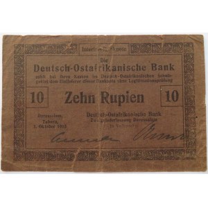 Niemcy, Wschodnia Afryka, 10 rupii 1915, rzadkie