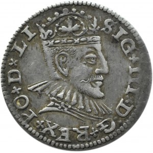 Zygmunt III Waza, trojak 1590, Ryga, mała głowa króla, końcówka napisu LI
