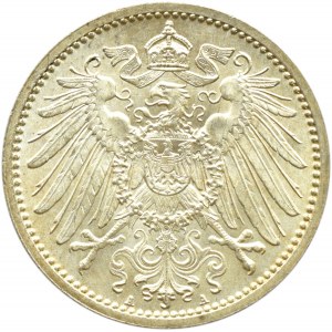 Niemcy, Prusy, 1 marka 1915 A, Berlin, wybitny menniczy egzemplarz