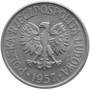 Polska, PRL, 50 groszy 1957, Warszawa, ładny egzemplarz