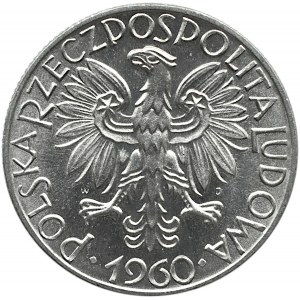 Polska, PRL, Rybak, 5 złotych 1960, Warszawa, UNC