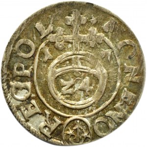 Zygmunt III Waza, półtorak 1617, Bydgoszcz, UNC/UNC-, piękna kolorowa patyna