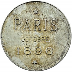 Rosja, Mikołaj II, medal upamiętniający wizytę pary Carskiej w Paryżu 1896