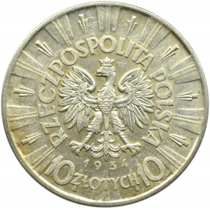 Polska, II RP, Józef Piłsudski 10 złotych 1934, Warszawa