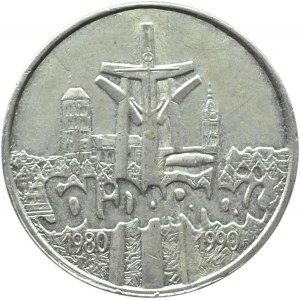 Polska, III RP, 100000 złotych 1990, Solidarność, falsyfikat z epoki, cynk, rzadki