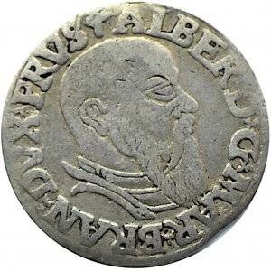 Prusy Książęce, Albrecht, trojak 1543, Królewiec