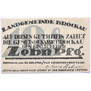 Brockau, Brochów (Wrocław), 10 pfennig 1920, UNC