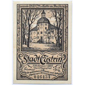 Kustrin, Kostrzyn n/Odrą, 50 pfennig 1921, UNC