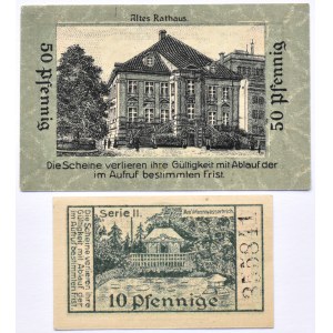 Liegnitz, Legnica, lot 2 notgeldów bez daty, UNC