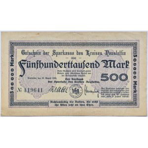 Neustettin, Szczecinek, 500 000 marek 1923, numer 119641, rzadkie