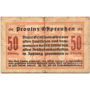 Konigsberg, Królewiec, 50 pfennig 1918, seria A