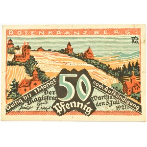 Rozenkranzberg, Bardo Śląskie, 50 pfennig 1921, UNC