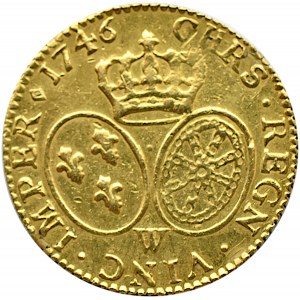 Francja, Ludwik XV, luis d`or 1746 W, Lille