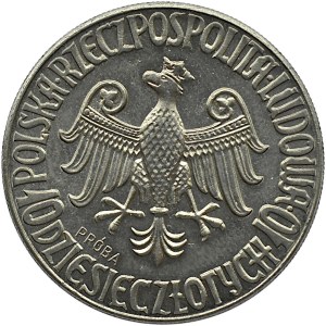 Polska, PRL, 100 złotych 1964, Kazimierz Wlk. orzeł w koronie, próba, nikiel, UNC