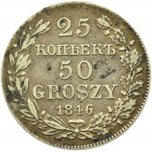 Mikołaj I, 25 kopiejek/ 50 groszy 1846 MW, Warszawa