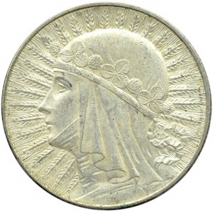 Polska, II RP, Głowa kobiety, 5 złotych 1933, Warszawa