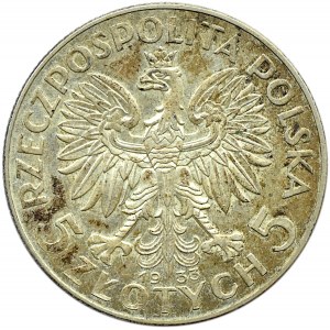 Polska, II RP, Głowa Kobiety, 5 złotych 1933, Warszawa, piękne!