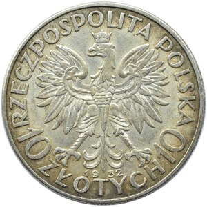 Polska, II RP, Głowa kobiety, 10 złotych 1932, bez znaku mennicy, Warszawa